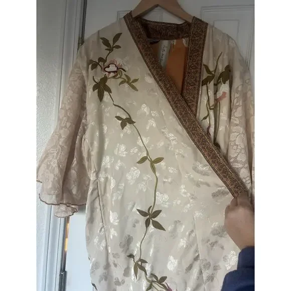 NWT Aratta My Beauty Topper Reversible Kimono In Vintage Pearl Small - Picture 11 of 16